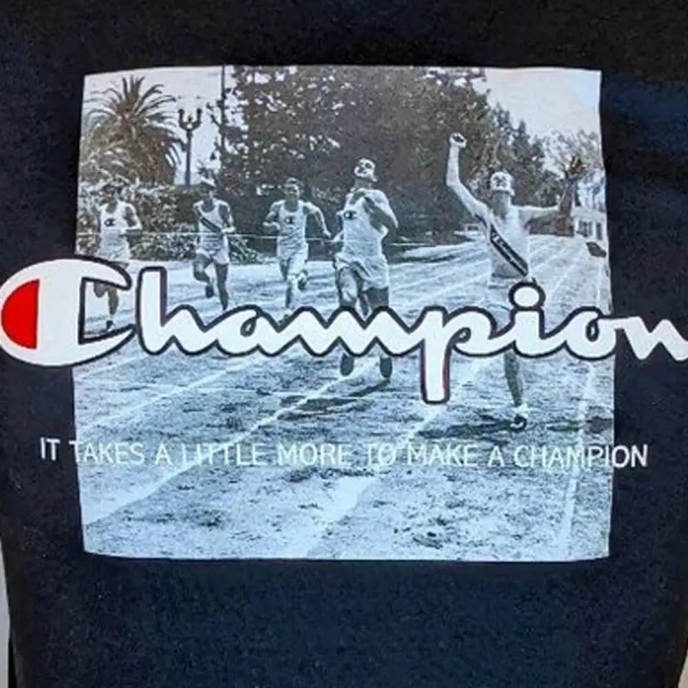 Champion Men's Graphic T-Shirt Small S Black Logo Streetwear Gym Tee - Picture 2 of 5